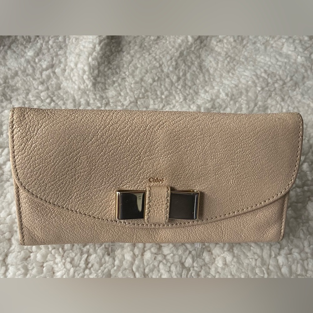 CHLOÈ WALLET IN SAND/LIGHT BLUSH - Picture 1 of 13